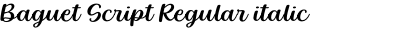 Baguet Script Regular italic